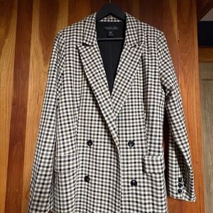 New w/o tags, Rachel Zoe blazer, brown, black, cream